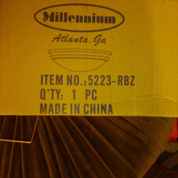 NIB Millenium Lighting wide flush mount bowl ceiling fixture - Picture 2 of 2